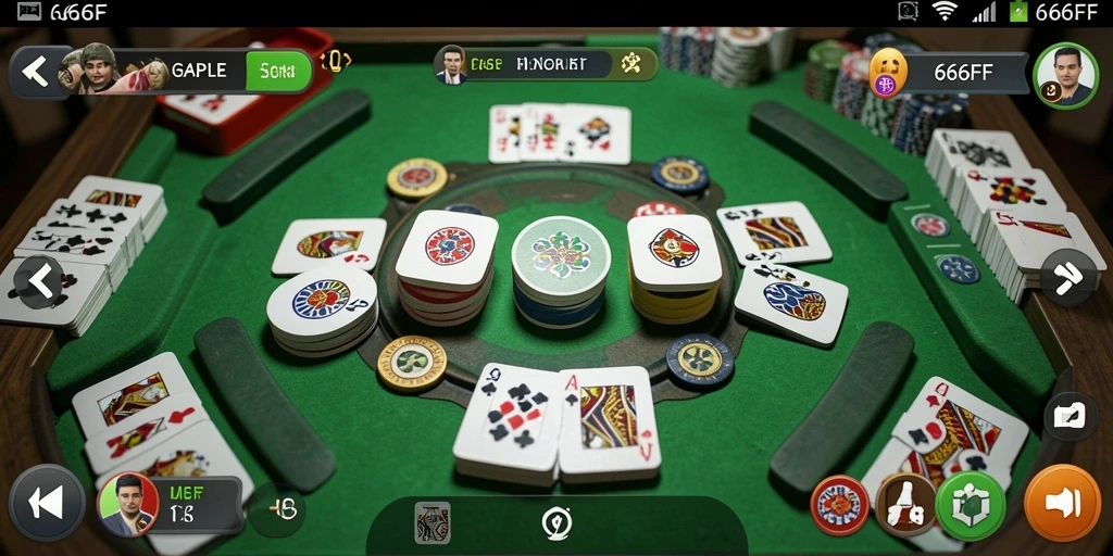 Screenshot utama menampilkan gameplay Gaple yang seru.