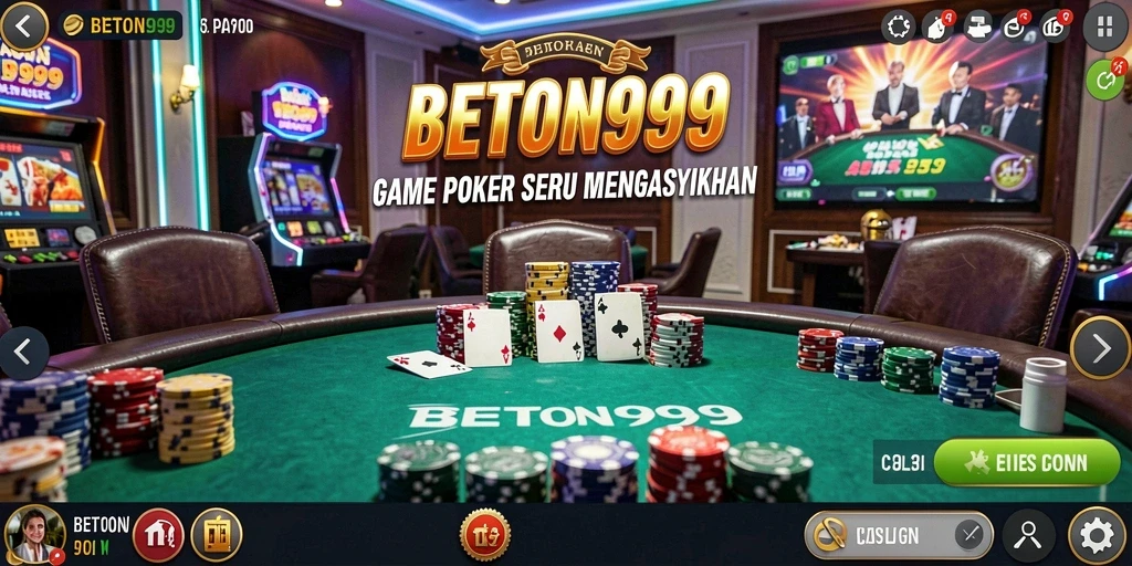 Tampilan seru gameplay Poker di BETON999 yang memikat.
