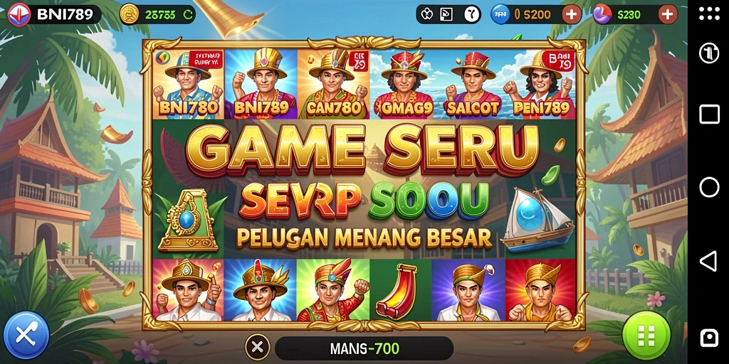 Screenshot utama BNI789 dengan tampilan menarik gameplay Slot.