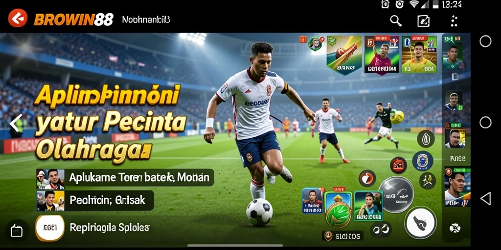 Tampilan gameplay BROWIN88 menampilkan informasi olahraga yang interaktif dan menarik.