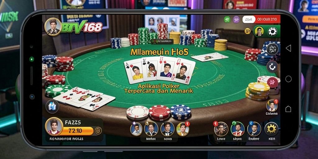 Tampilan gameplay poker yang menegangkan di BTV168.