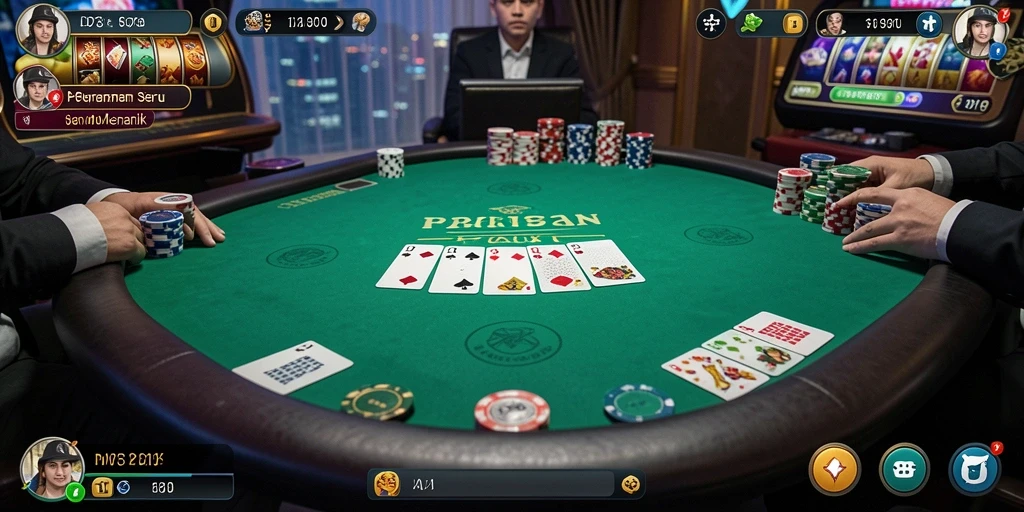 Tampilan menarik gameplay poker dalam D73 yang menampilkan aksi mendebarkan.