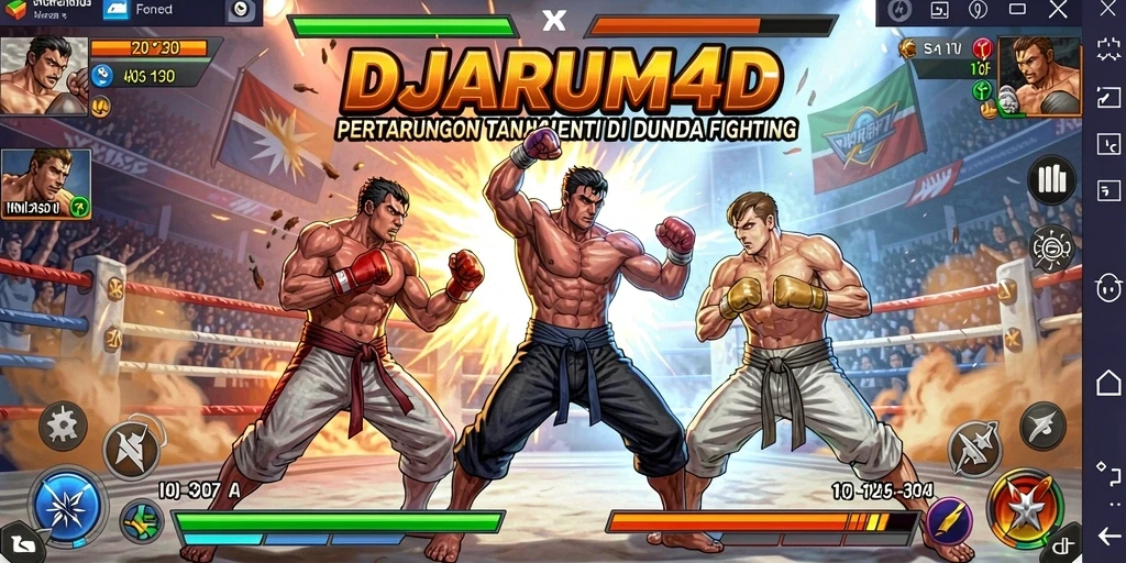 Screenshot DJARUM4D menampilkan aksi pertarungan yang seru dan dinamis.