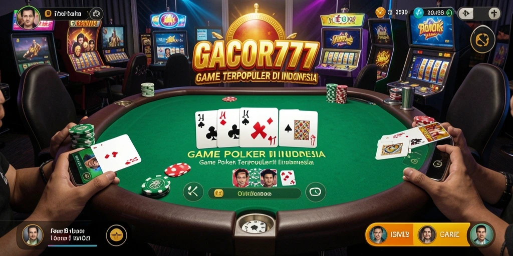 Tampilan utama GACOR777 dengan gameplay Poker yang seru.