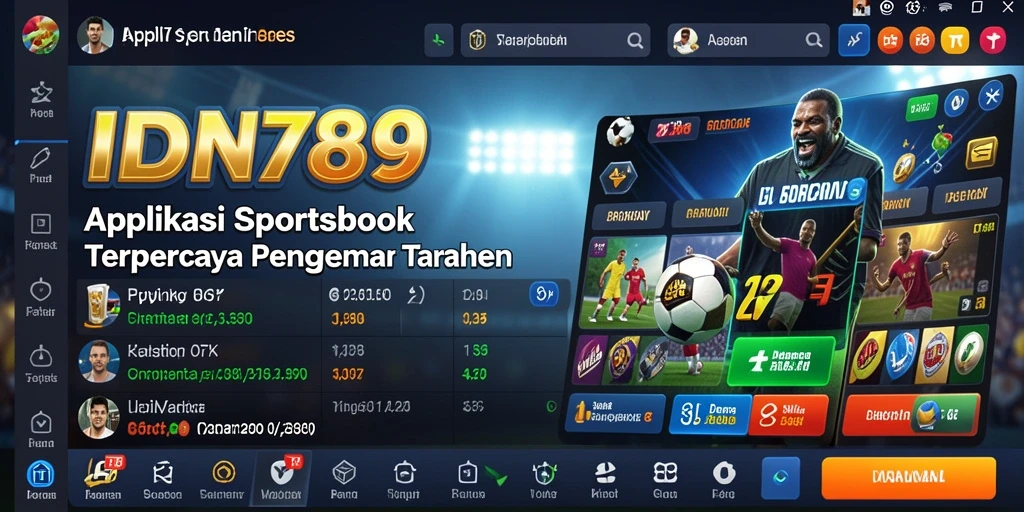 Screenshot utama IDN789 menampilkan fitur taruhan olahraga yang menarik.