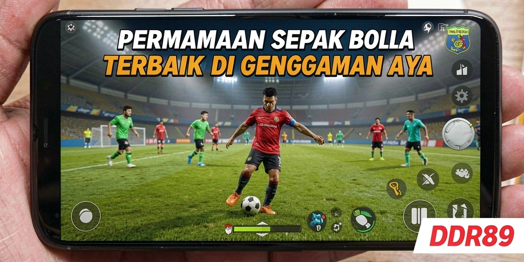 Tangkapan layar IDR89 menampilkan aksi mendebarkan di lapangan sepak bola.