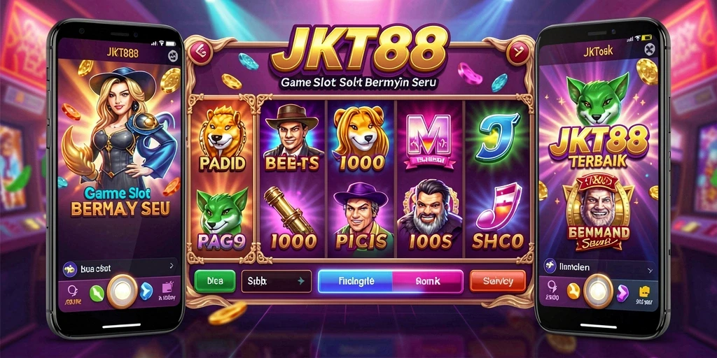 Tampilan menarik dari gameplay Slot JKT88 dengan simbol dan tema yang menggugah selera.
