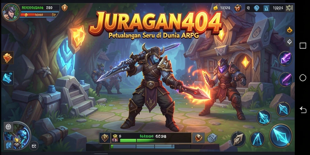 Gameplay seru dan menantang di JURAGAN404.