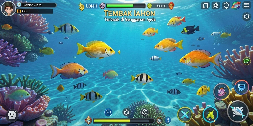 Tampilan gameplay Tembak Ikan yang seru di LDN11.