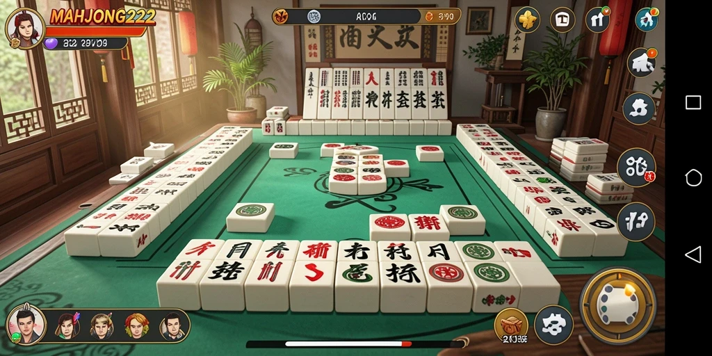 Screenshot gameplay santai dari MAHJONG222 yang menampilkan momen permainan.