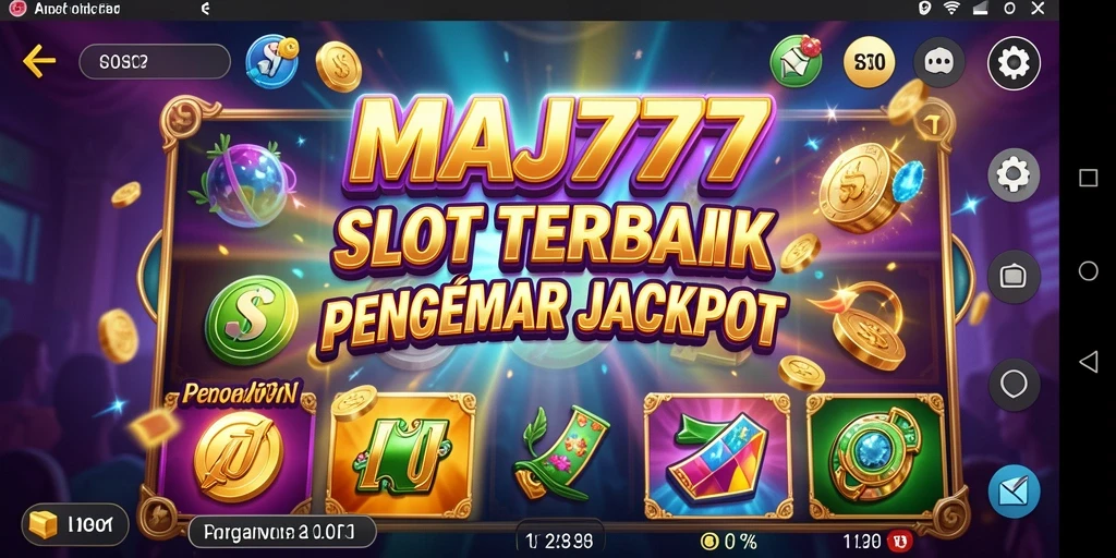 Tampilan gameplay MAJ777 yang menarik dan penuh warna.