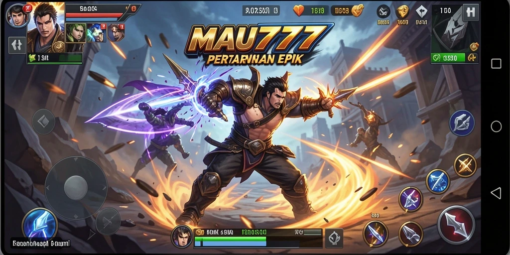 Tangkapan layar gameplay MAU777 menampilkan pertarungan yang mendebarkan.