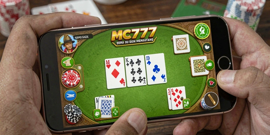 Tampilan gameplay Gaple yang menarik di MC777.