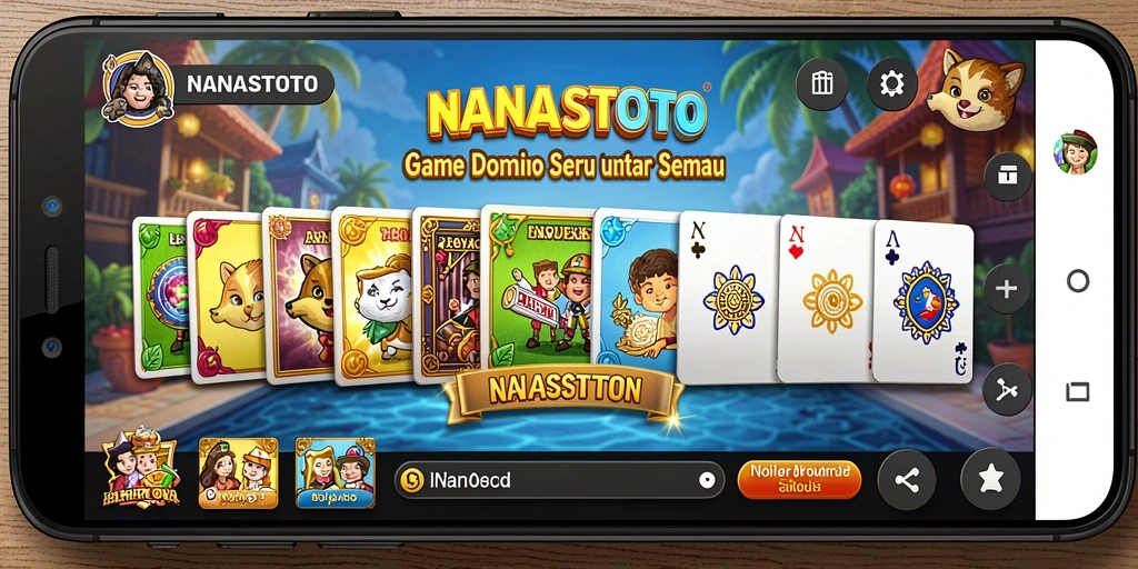 Screenshot gameplay NANASTOTO yang penuh aksi Domino.