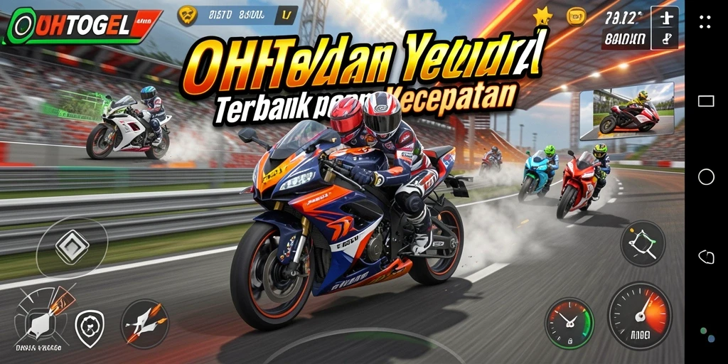 Tampilan menarik dari gameplay balapan motor OHTOGEL yang mendebarkan.