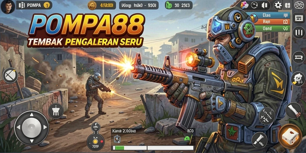 Tampilan gameplay seru dari POMPA88 dengan grafis menakjubkan.