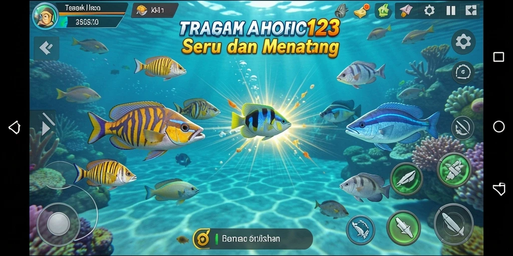 Tampilkan gameplay seru pada PRAGMATIC123 saat berburu ikan.