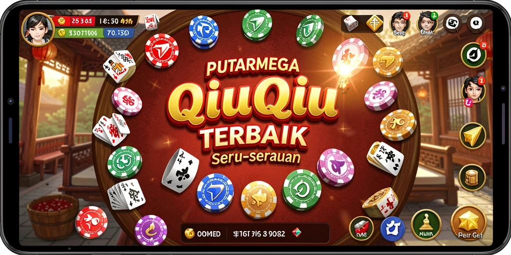 Tampilan gameplay PUTARMEGA yang seru dan menegangkan dalam permainan QiuQiu.