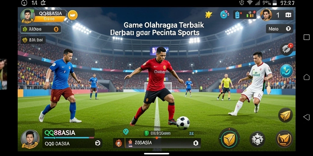 Screenshot dari gameplay QQ88ASIA menampilkan aksi seru dalam olahraga.