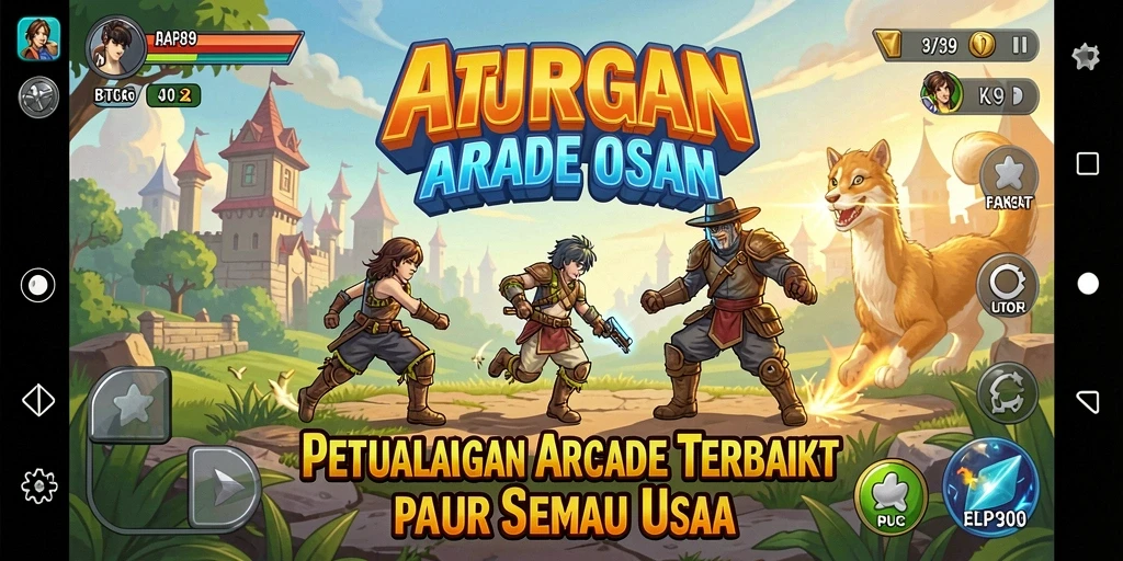Screenshot utama RAP89 menampilkan gameplay seru dan penuh aksi ala arcade.