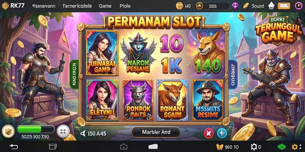 Screenshot RK77 menampilkan gameplay Slot yang menarik dan interaktif.