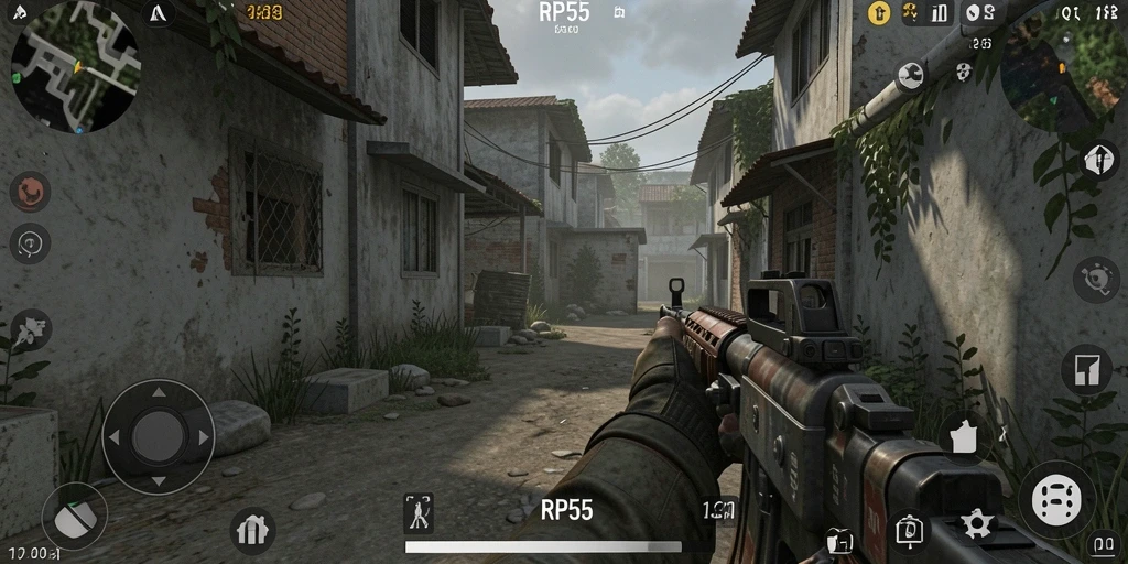 Tampilan gameplay RP55 yang intens dan mendebarkan.