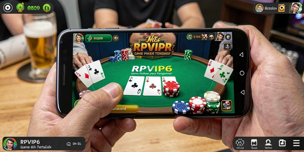 Tampilan gameplay RPVIP6 yang menegangkan saat bermain poker.