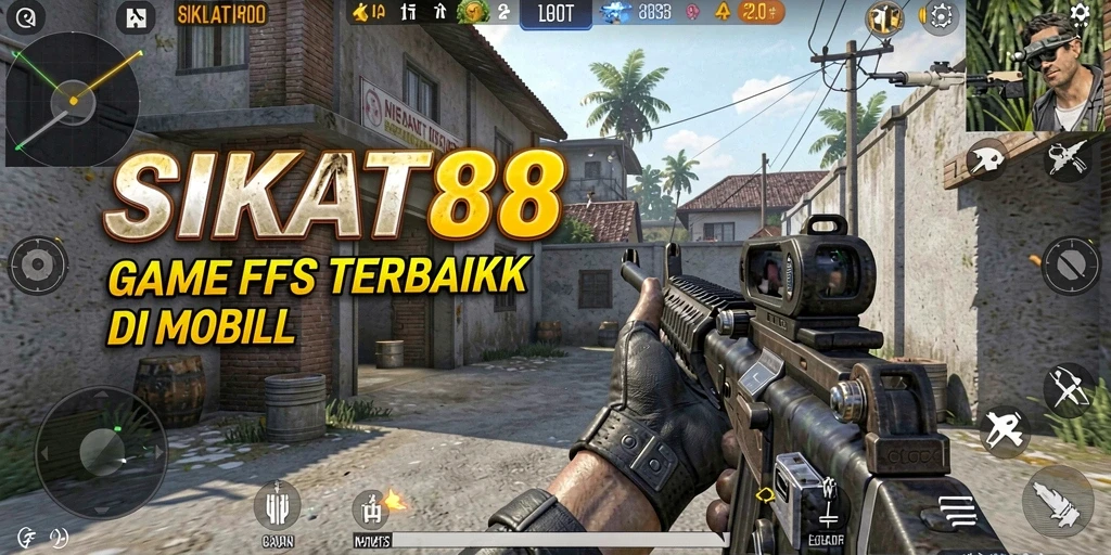 Tangkapan layar gameplay SIKAT88 menunjukkan aksi tembak-menembak yang intens.