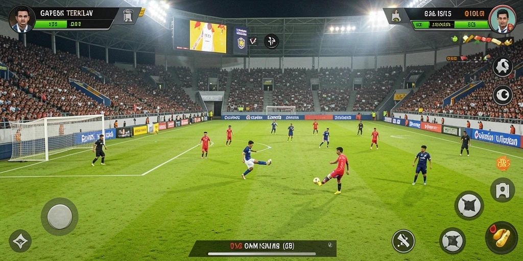 Tampilan menakjubkan dari gameplay sepak bola di VC5.