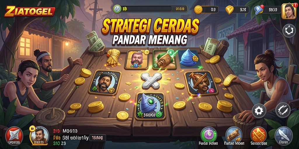 Tampilan mendebarkan dari gameplay strategi ZIATOGEL.